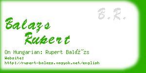 balazs rupert business card